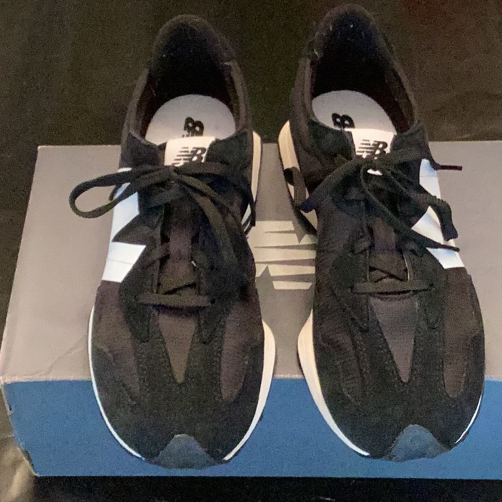 New Balance Black and White Athletic Shoes